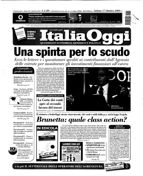 Italia oggi : quotidiano di economia finanza e politica